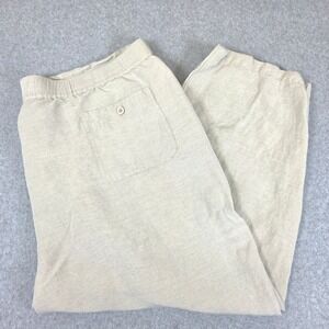 Cubavera Linen Blend Men's‎ Size 44x26 Drawstring Waist Cropped Pants Trousers
